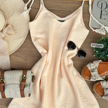 VESTIDO CON MANUALIDAD TIRAS VY2895 - imagen 1