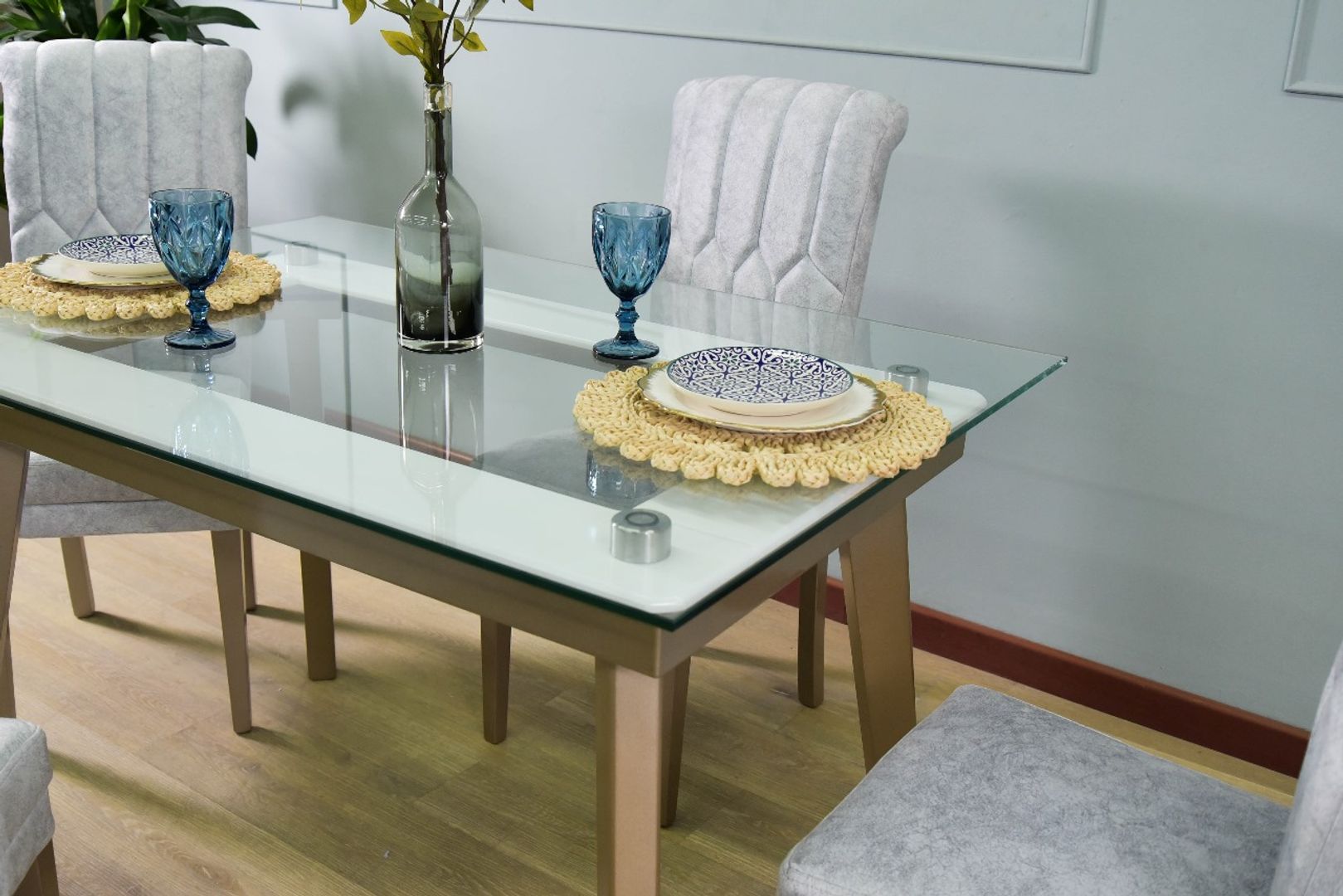 CDOR JULIANA X4 NEW CHAMPAÑA PV 10MM TAPIZ PLATA