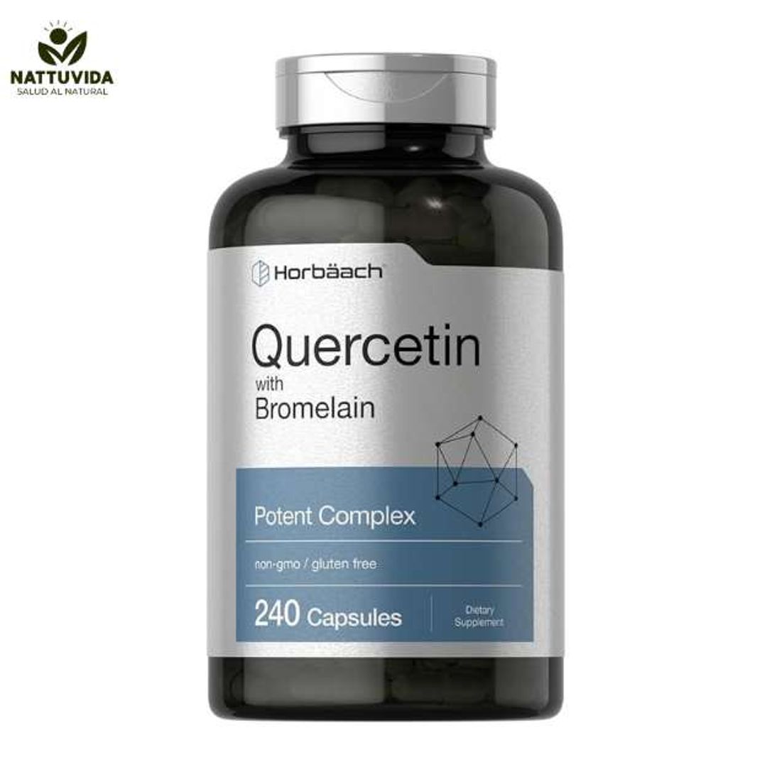 Quercetina con bromelina 240 cápsulas 400 mg de quercetina y 180 mg de bromelina 