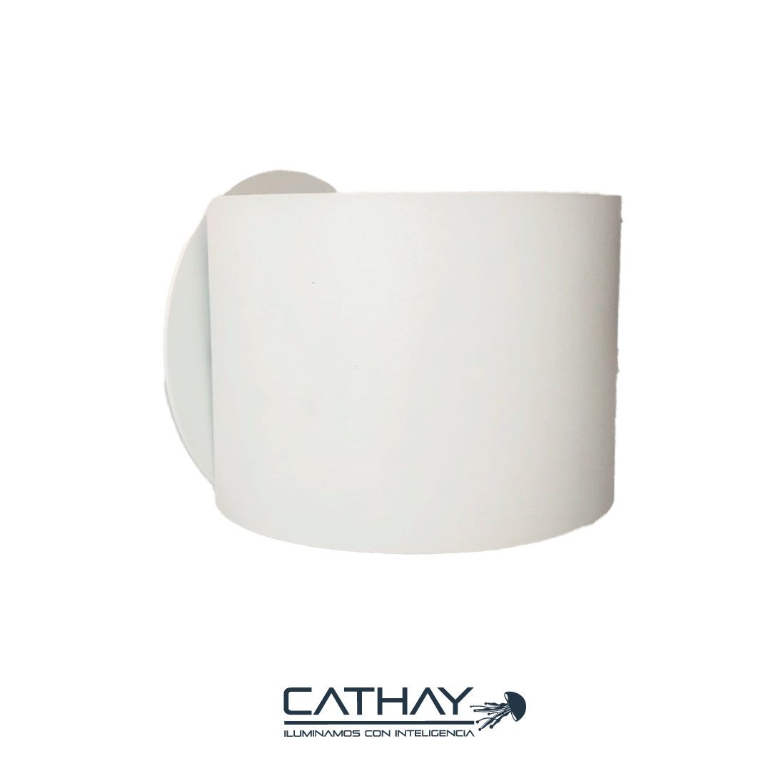 APLIQUE DE PARED SEMI-CILINDRICO 3D BLANCO