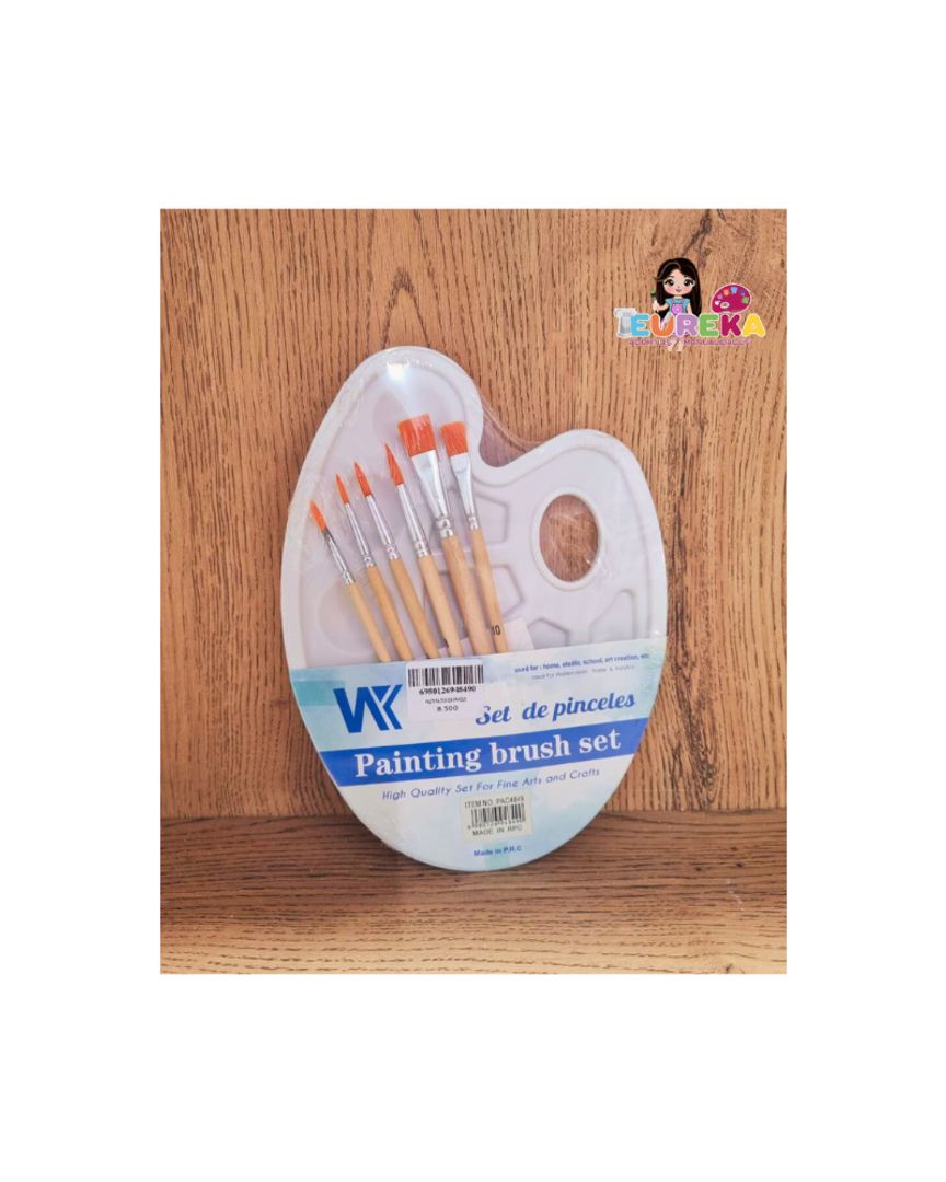 PALETA PLASTICA X6 PINCELES 