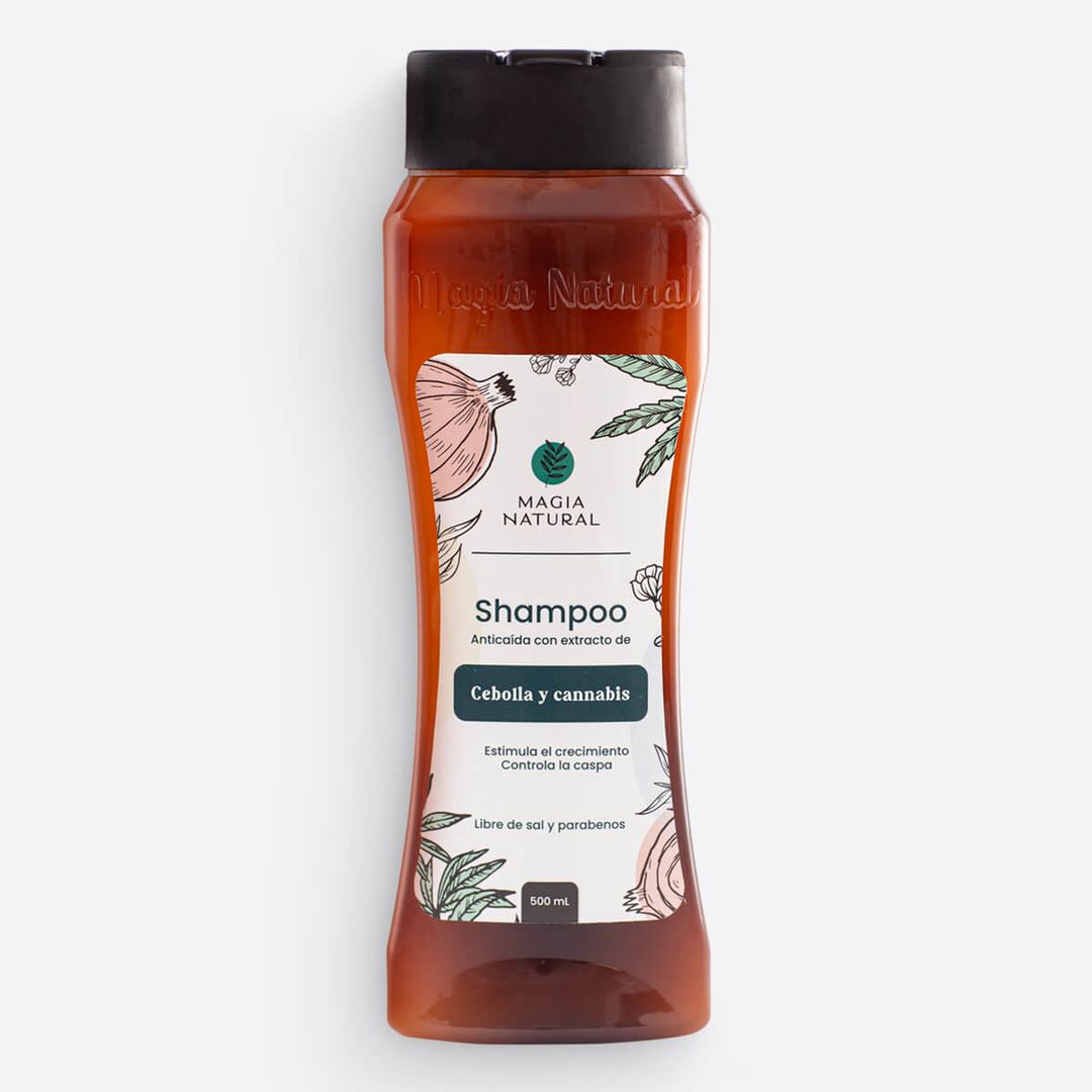 SHAMPOO ANTICAIDA CON CEBOLLA Y CANNABIS MAGIA NATURAL 500 ML