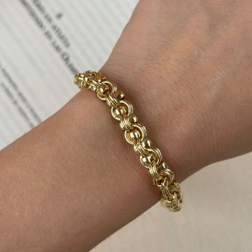 Imagen del producto Pulsera balines dorada 