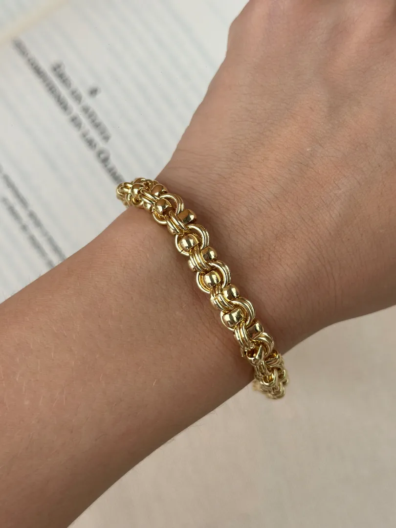 Pulsera balines dorada 