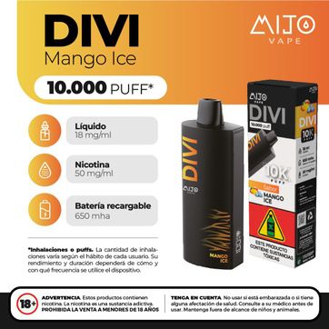 Imagen del producto Mijo Divi Mango Ice 10.000 Puffs