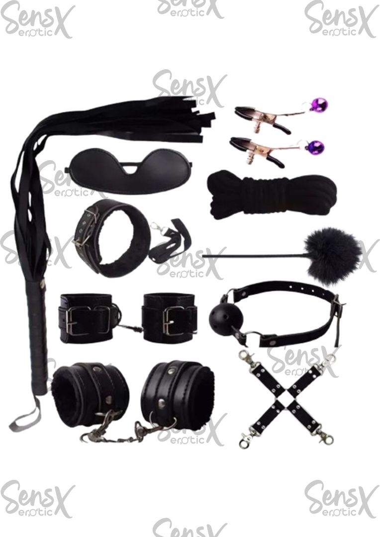 Kit Bondage Juego De 10 Piezas Bdsm Fetiche Juguetes Parejas