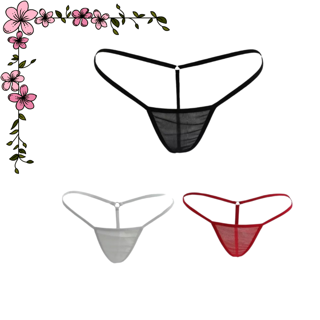 Tanga hilo en mallatex con aro trasero 