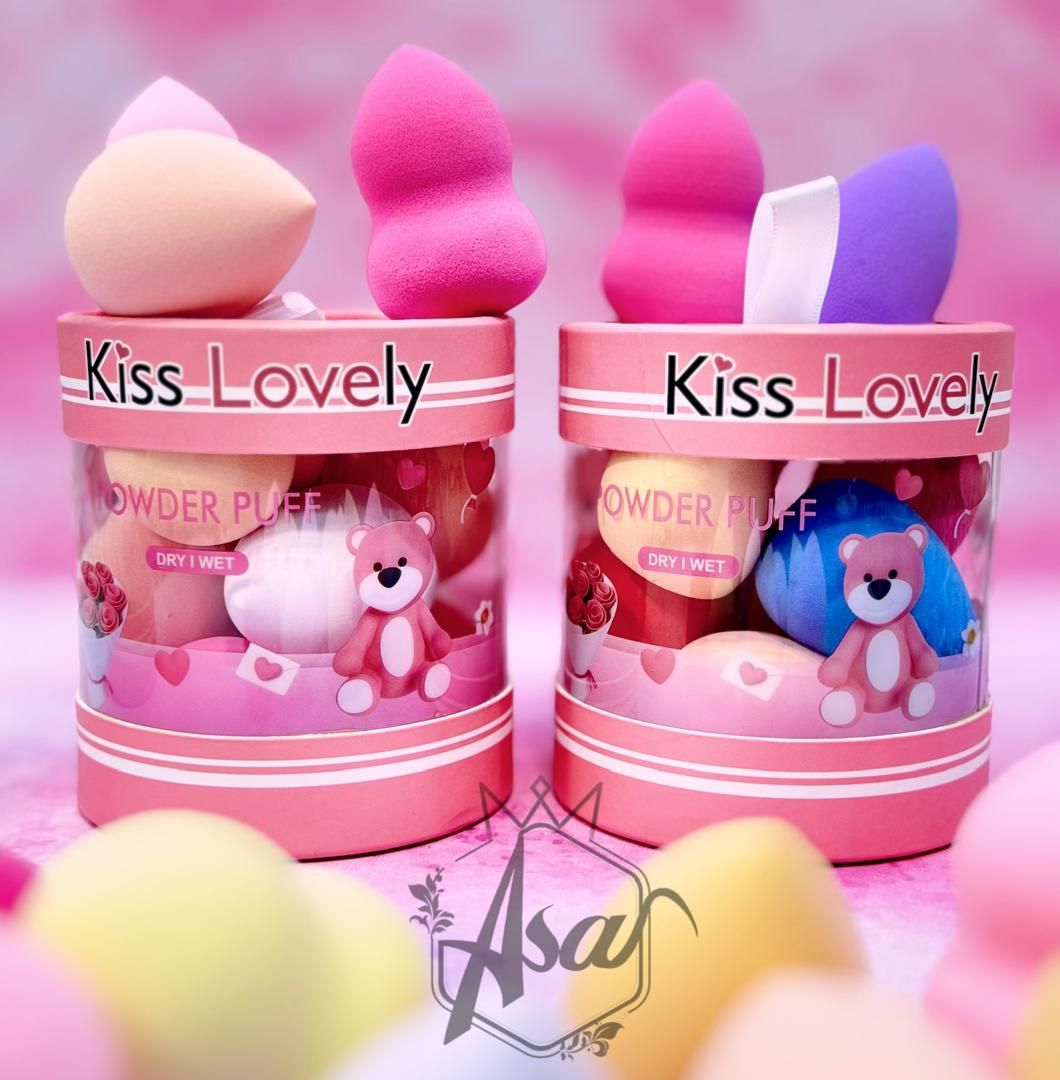 Set de esponjas de maquillaje Kiss Lovely 