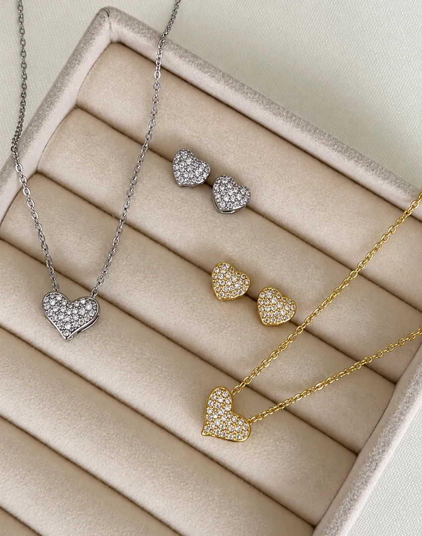 Cadena set topo corazon 