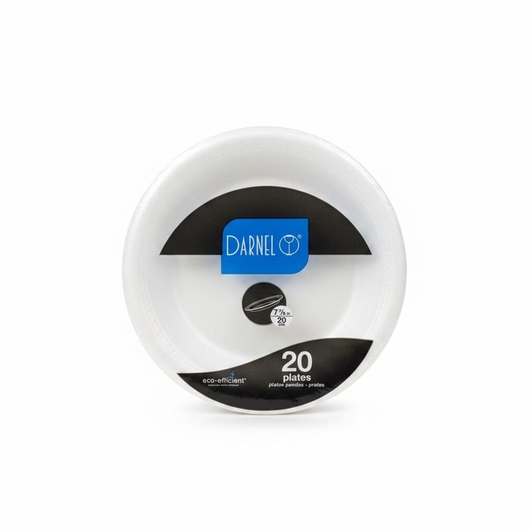   V. PLATO PANDO ESPUMADO 20 CM BLANCO - PQ X 20 UND 