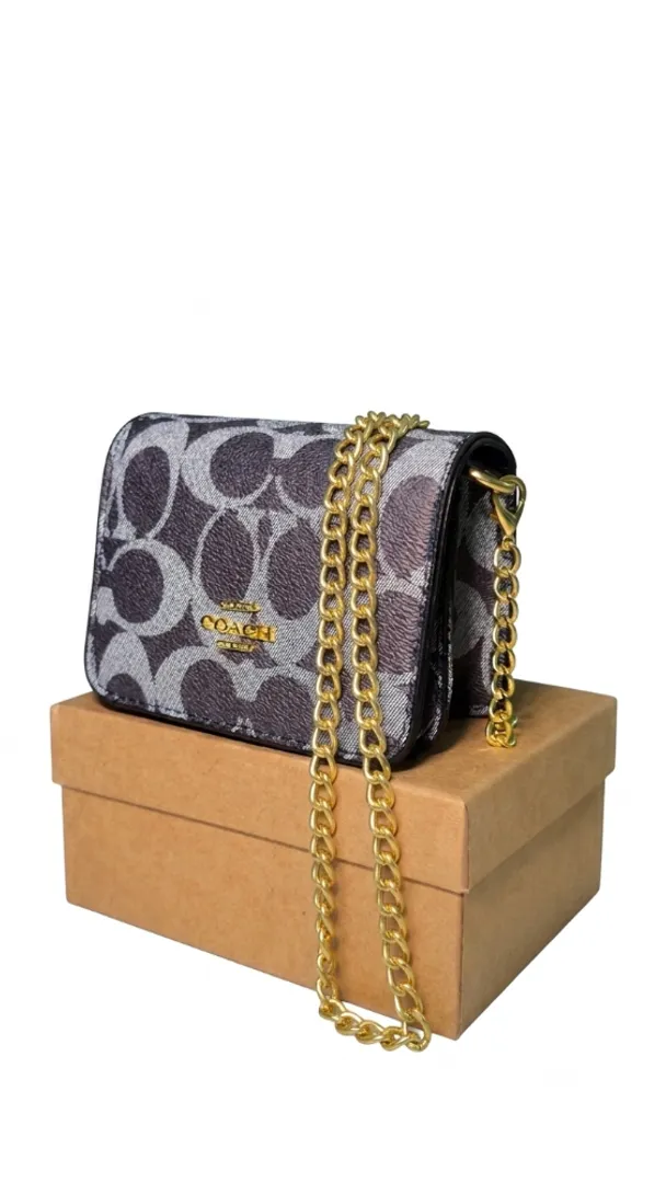 Coach mini Wallet azul oscuro