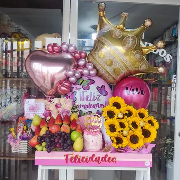 Imagen del producto Detalle frutas y girasoles 