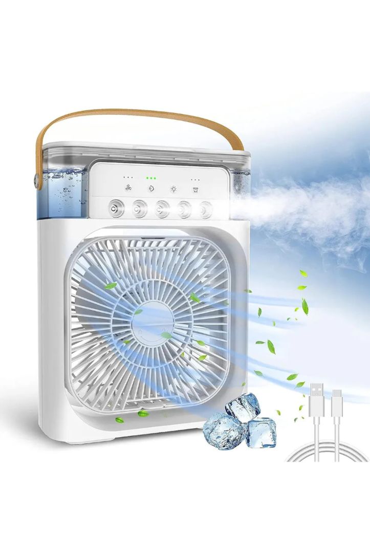 MINI VENTILADOR AIRE HUMIDIFICADOR PORTATIL