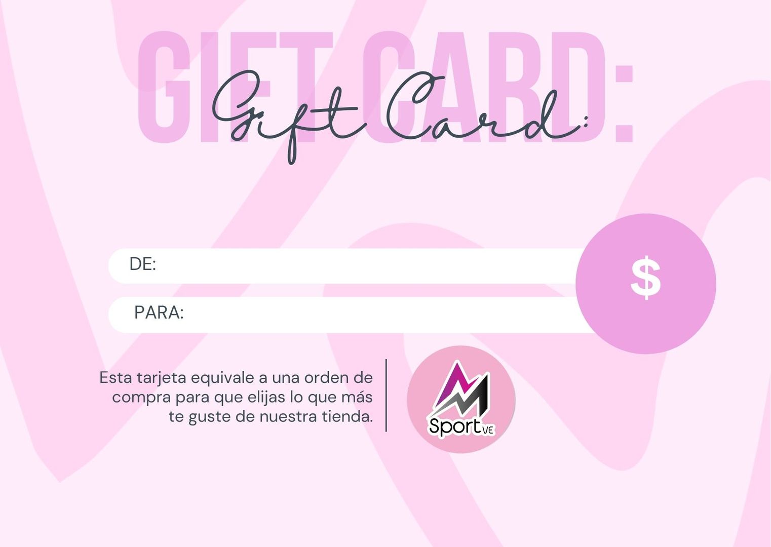GIFT CARD DE REGALO