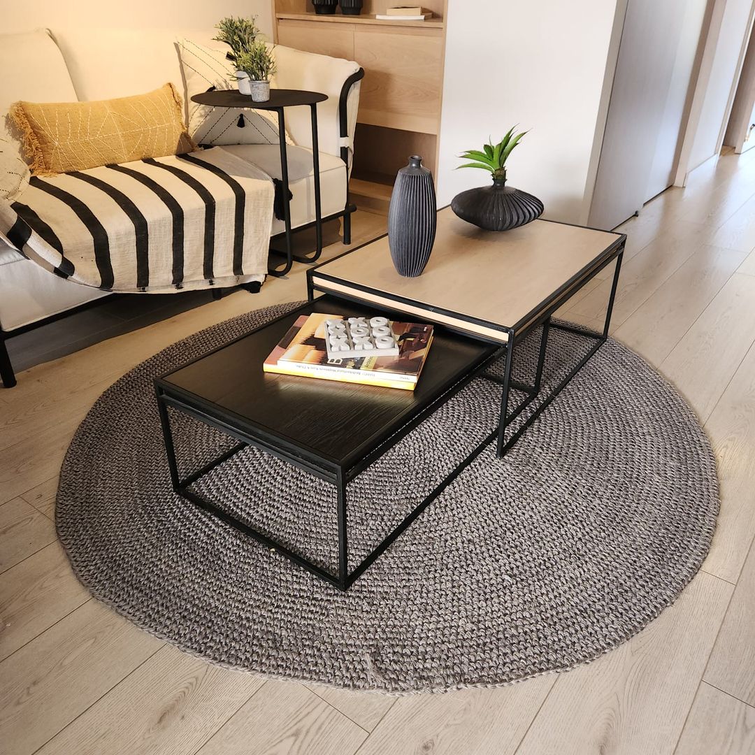 Tapetes redondos en fique