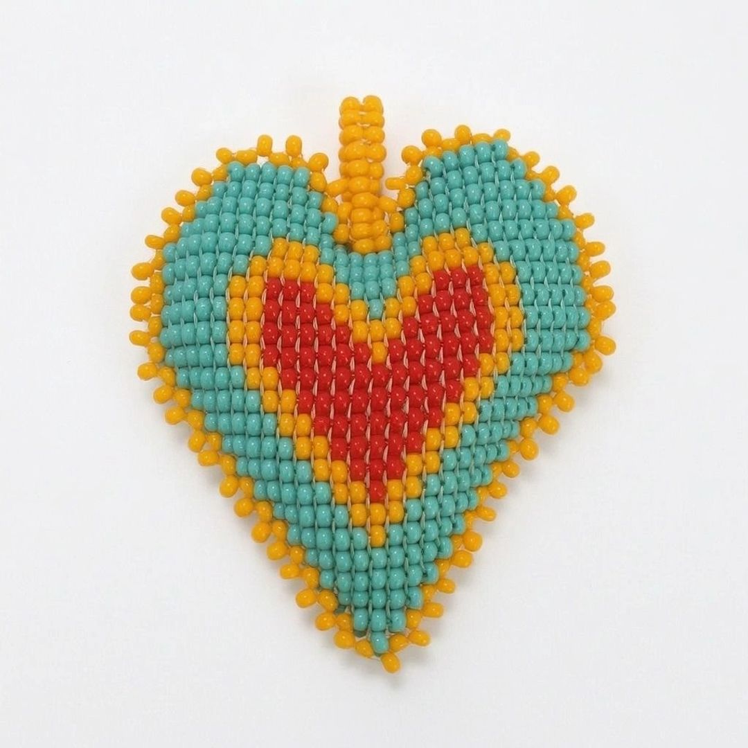 Charm Corazón Mostacilla Rocalla Grande