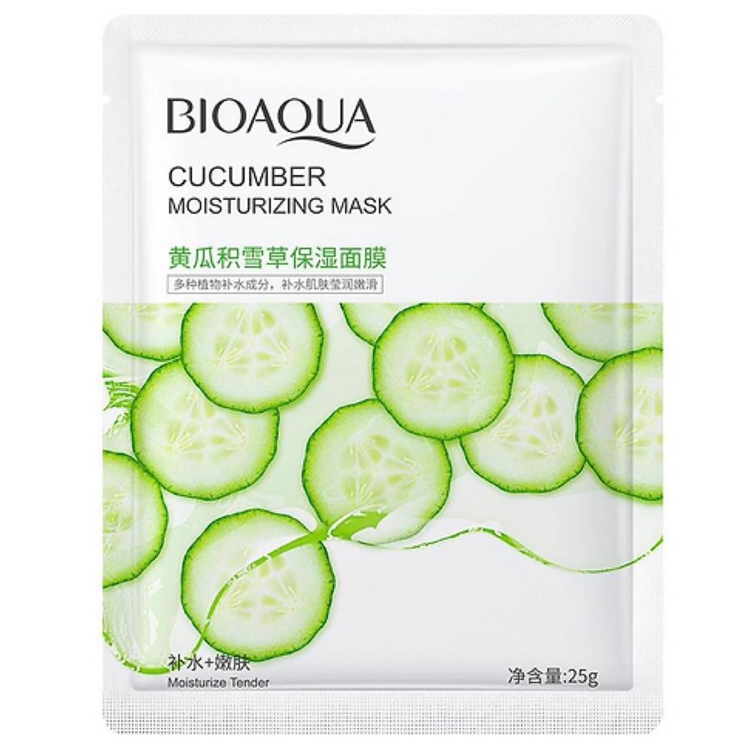 MASCARILLA FACIAL EN VELO PEPINO BIOAQUA 
