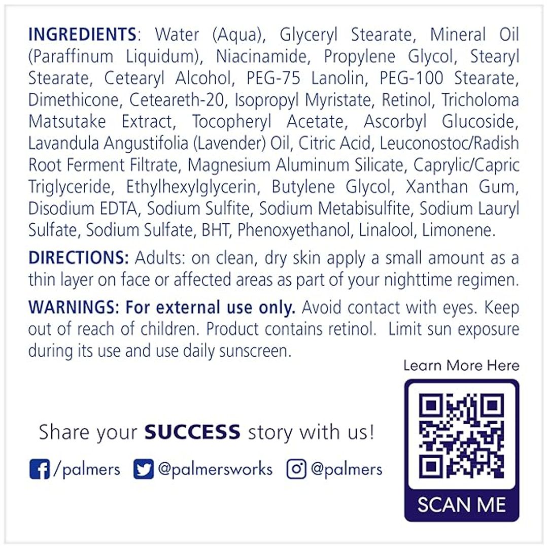 Crema Antimanchas oscuras con Retinol y Niacinamida, ayuda a reducir manchas oscuras, líneas finas y arrugas
