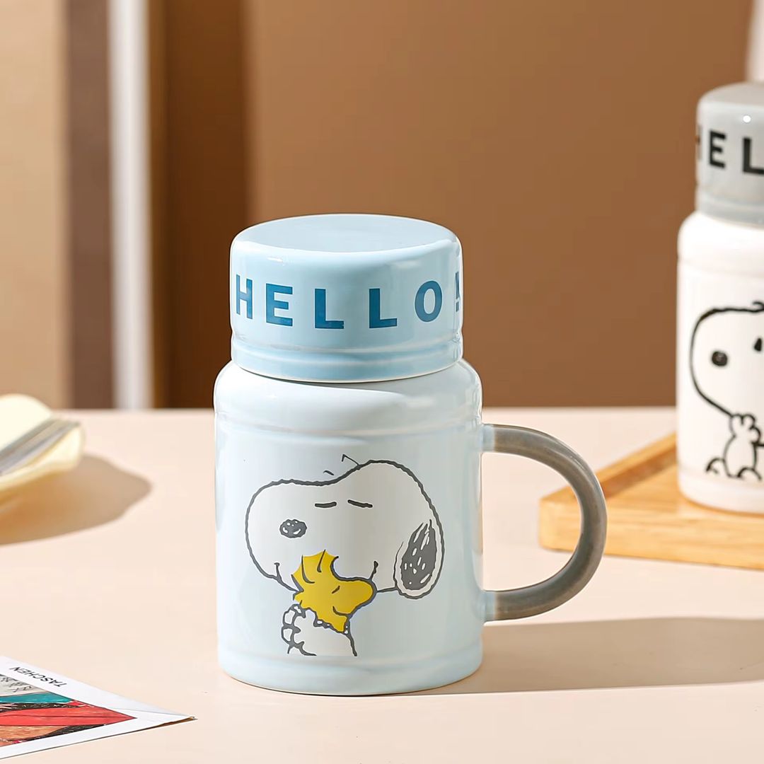 Mug snoopy tapa vaso 
