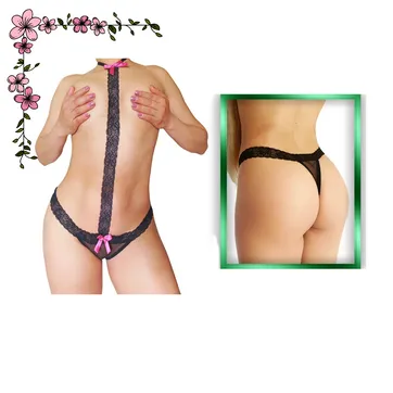 Conjunto en encaje y mallatex  - imagen 1