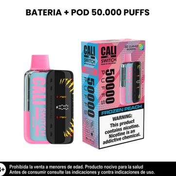 Imagen del producto Cali Kit Frozen Peach Switch 50.000 Puffs Bateria + Pod