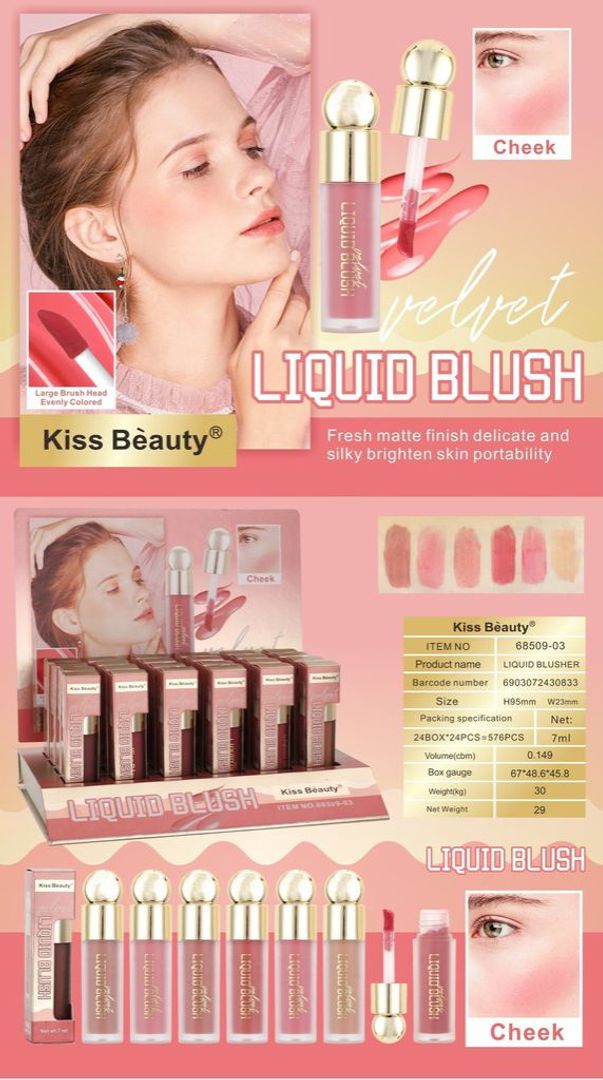 BLUSH LIQUIDO KISS BEAUTY 68509-03