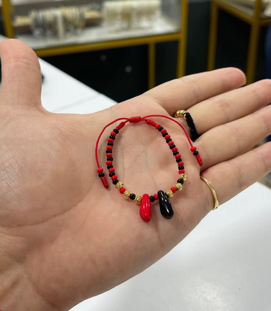 Pulsera azabache balin 4mm italy