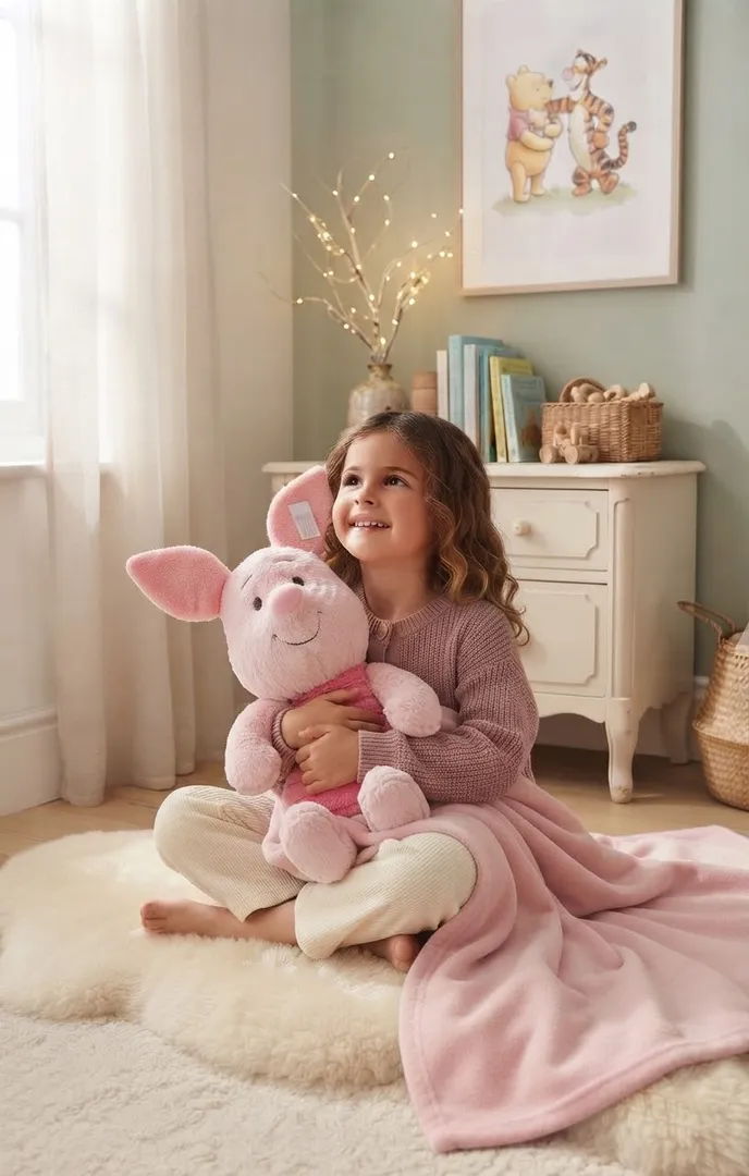 Peluche con cobija piglet 