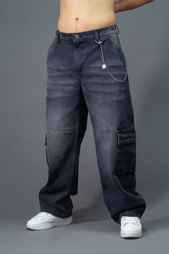 JEANS BAGGY CARGO NG-GRIS