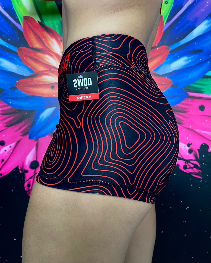 BOOTY SHORT HUELLAS ROJO 