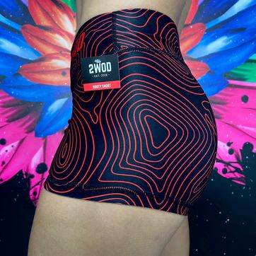 BOOTY SHORT HUELLAS ROJO  - imagen 1