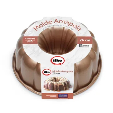 MOLDE AMAPOLA 26CM ANTI ADHERENTE COBRE ILKO - imagen 2