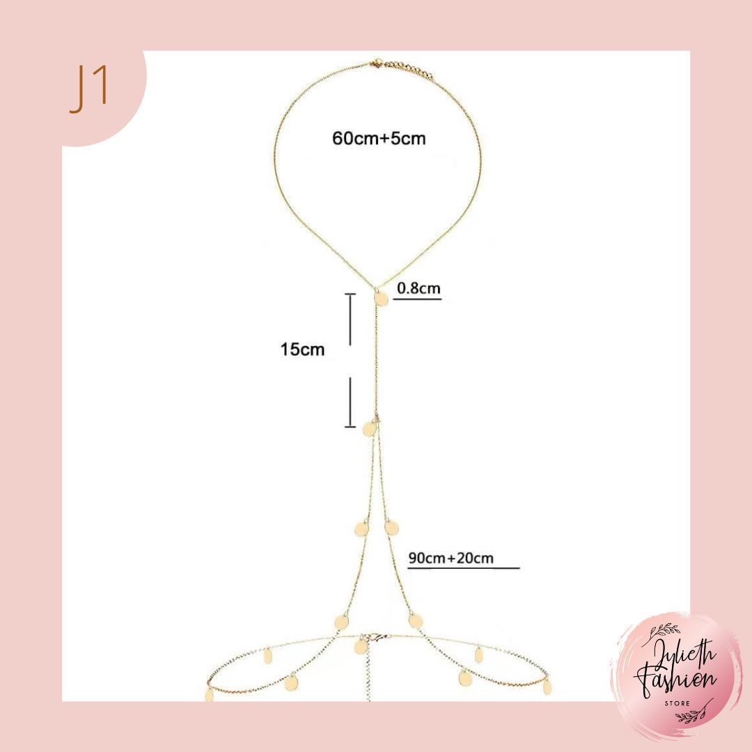 Body Chain Acero Plaquitas