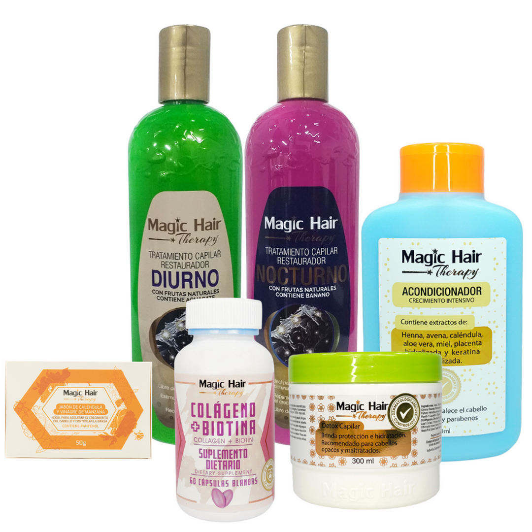 Kit Cabellos Grasos Ultra Gold Premium Magic Hair + Obsequio