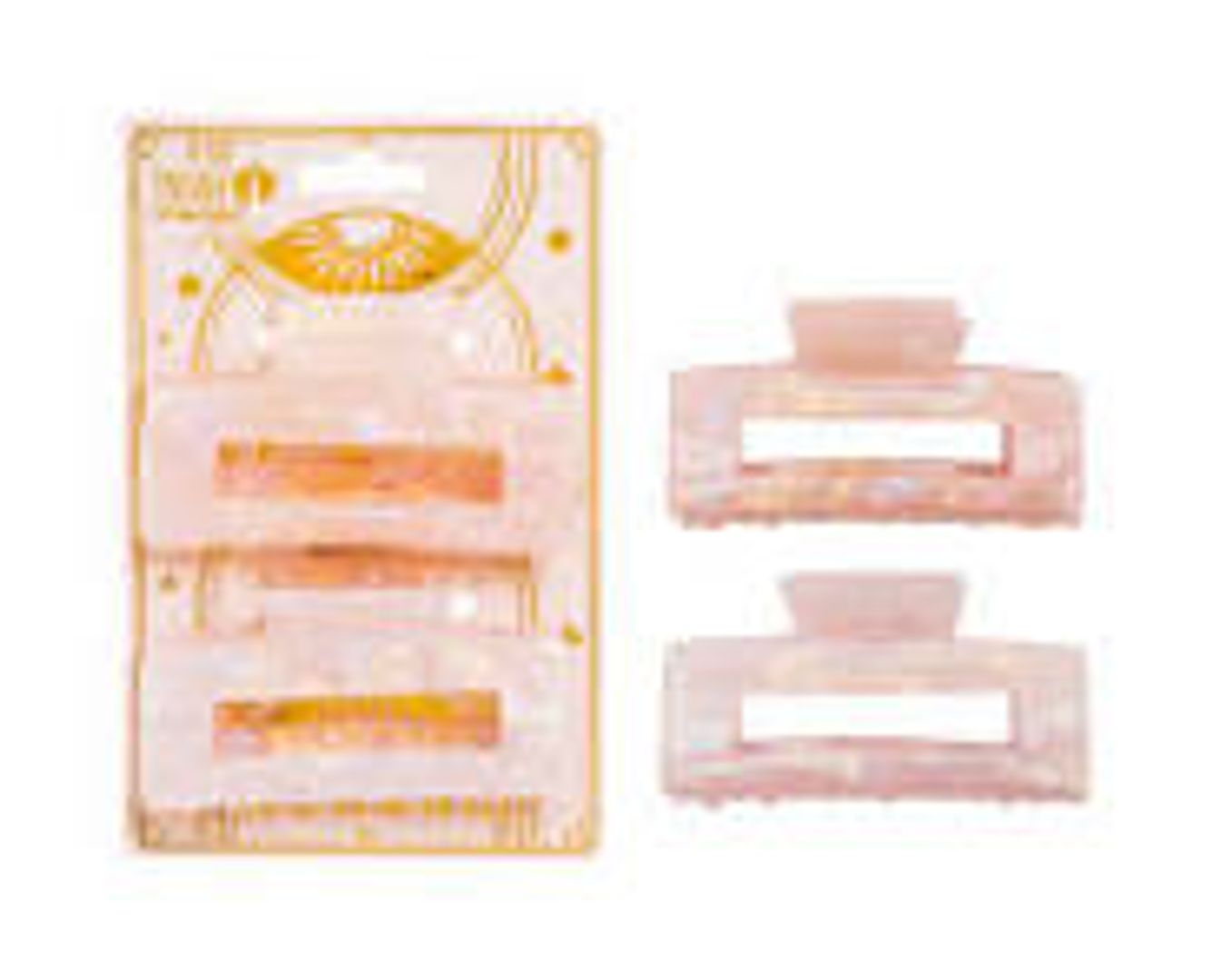 KIT X2 HAIR CLIP RECTANGULAR  REF HCT2329