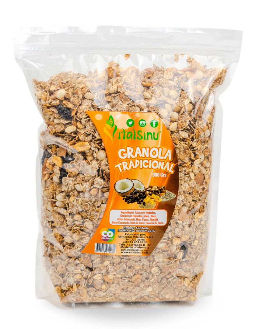 GRANOLA TRADICIONAL X 900 GR VITAL SINU