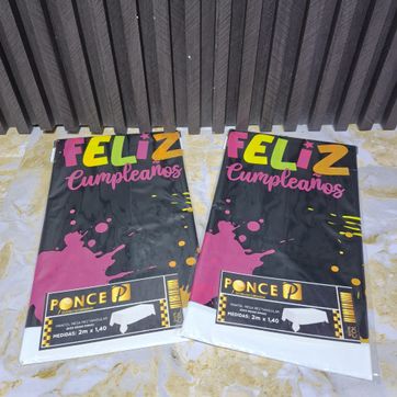 Imagen del producto MANTEL FELIZ CUMPLEAÑOS NEÓN 