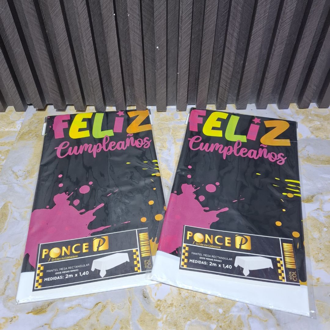 MANTEL FELIZ CUMPLEAÑOS NEÓN 