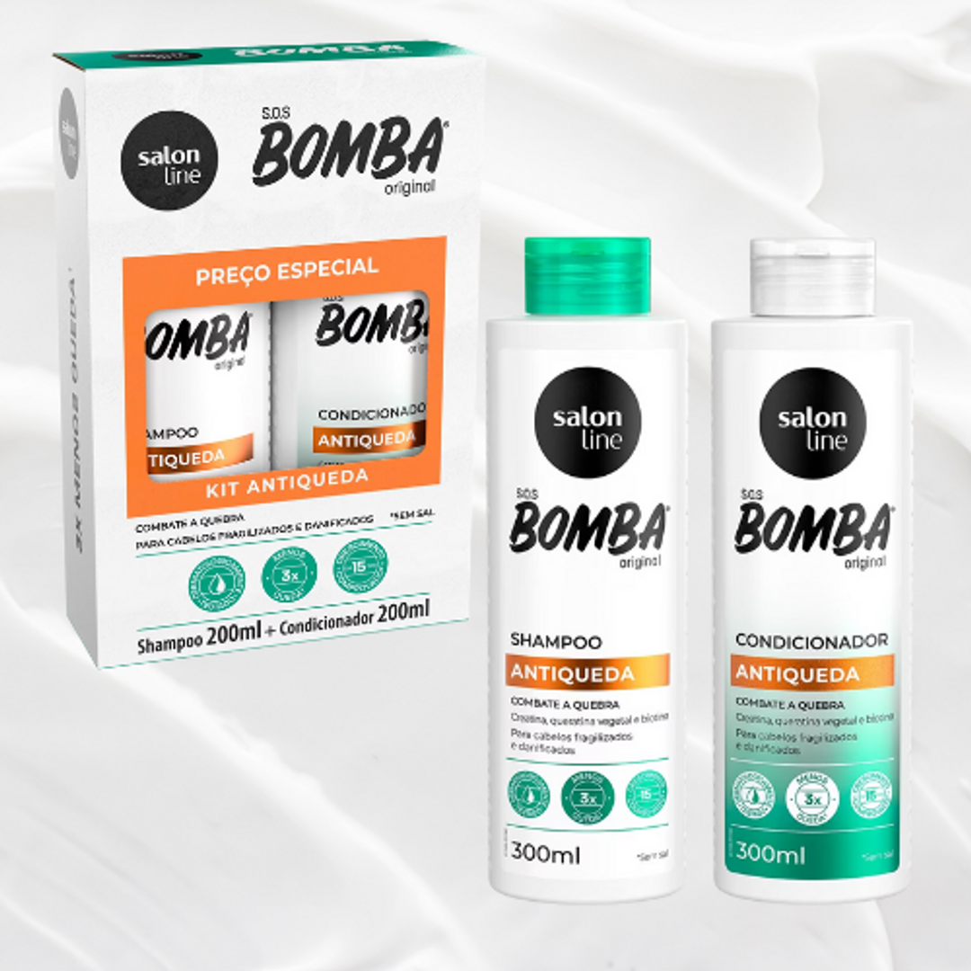 Kit Bomba Anticaída Shampoo+Condicionador