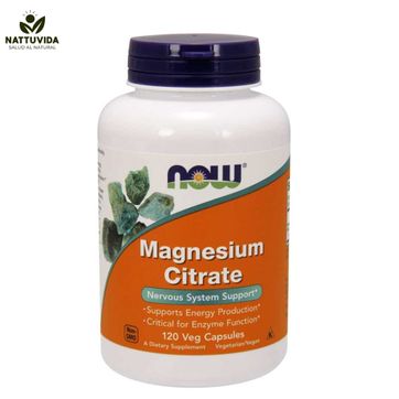 Citrato de MAGNESIO enzimática 120 cap NOW - imagen 1