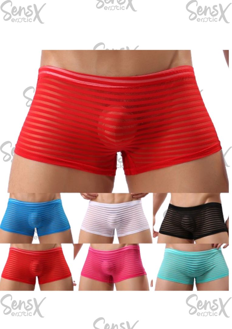 Bóxer Transparente con Diseño a Rayas