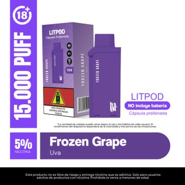 Imagen del producto Pod Lit Frozen Grape 15.000 Puffs Recarga