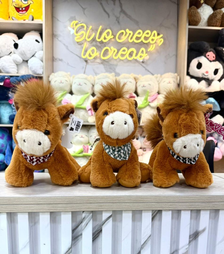 CABALLO PAÑOLETA de peluche 30cm