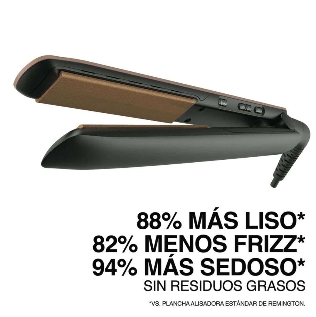 PLANCHA ALISADORA REMINGTON - KERATINA Y ACEITE DE ARGÁN S8599