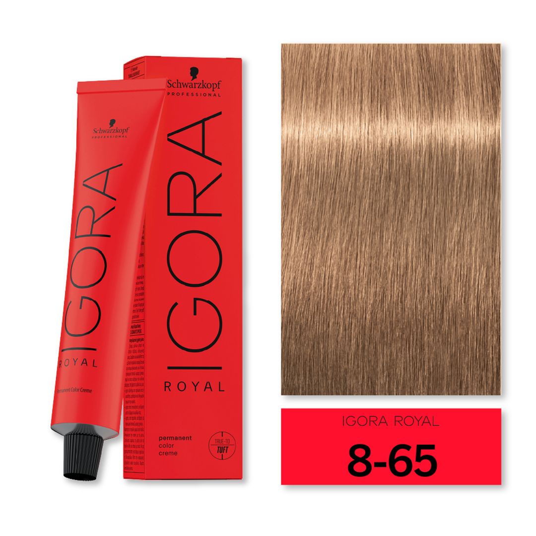 TINTE IGORA ROYAL RUBIO CLARO CHOCOLATE DORADO 8-65
