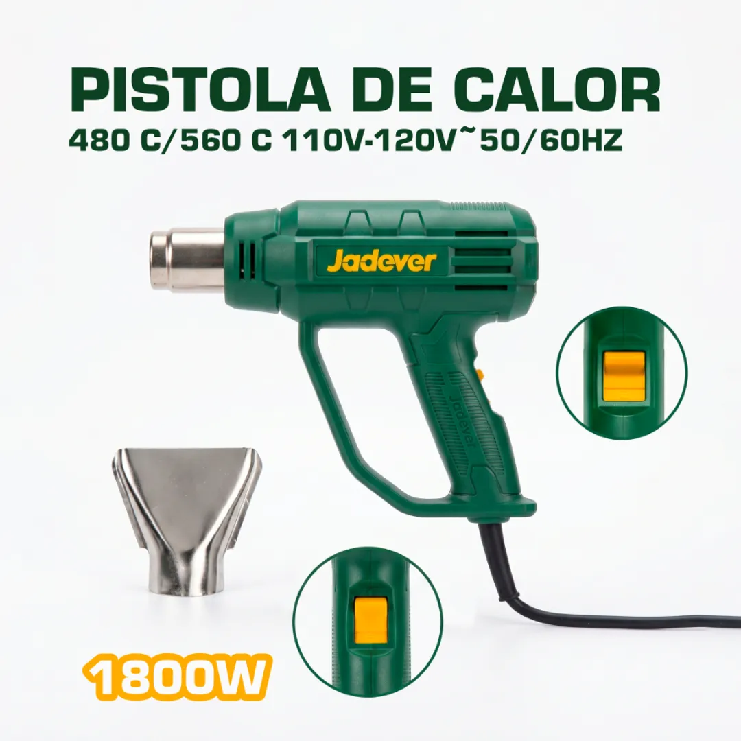 PISTOLA DE CALOR 1800W 480C