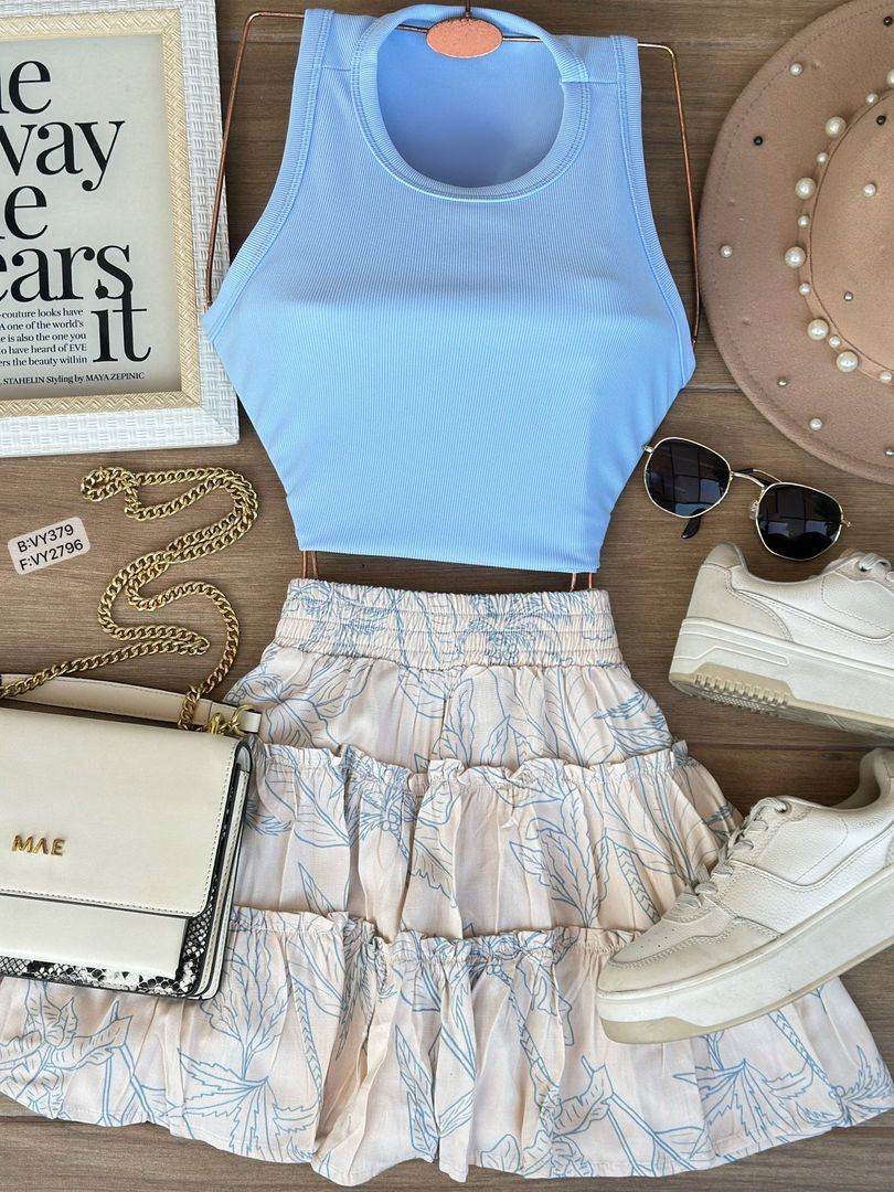 FALDA CORTA ESTAMPADA  VY2796