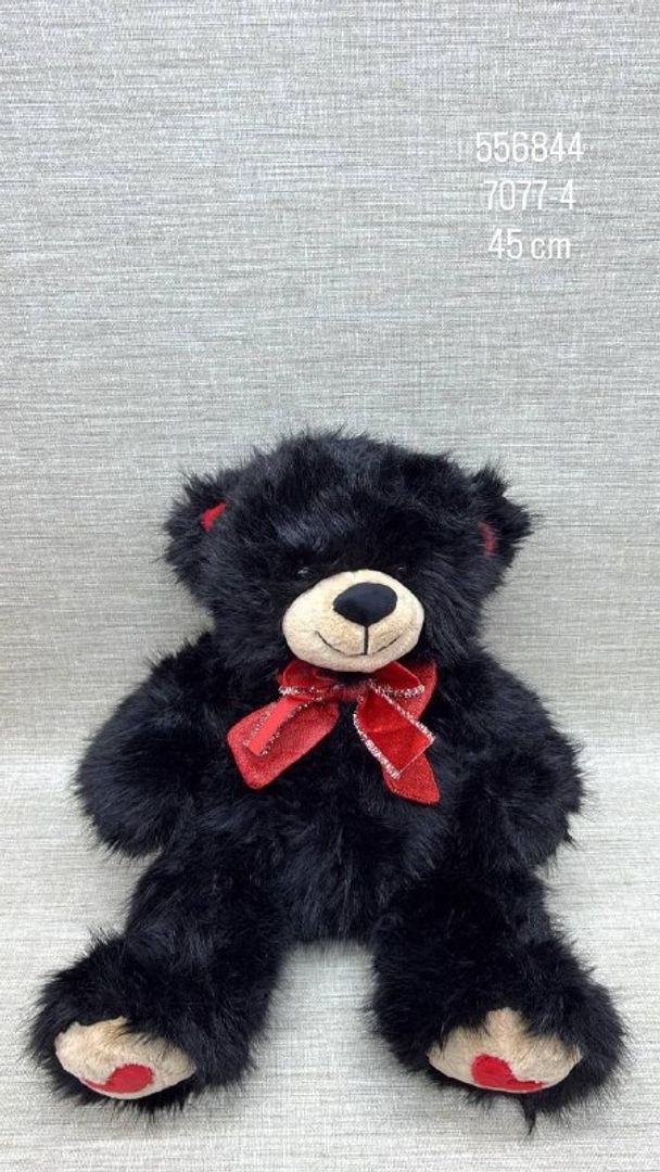 OSO COLOR NEGRO CON CINTA 45 CM