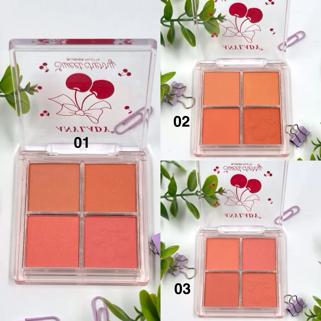 PALETA DE RUBOR x4 SWEET CHERRY ANYLADY