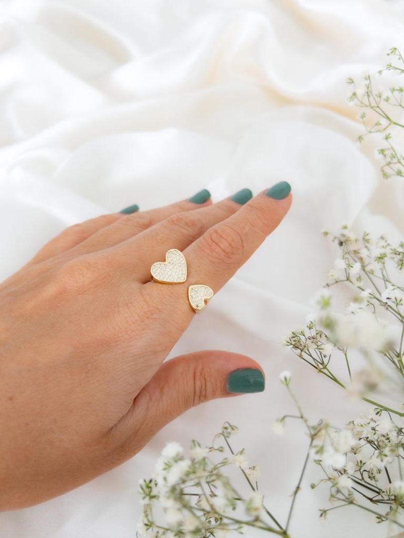ANILLO DOBLE CORAZON 